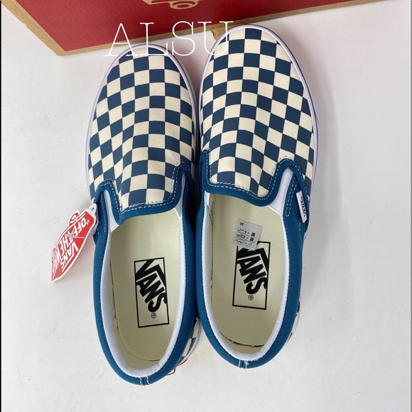 VANS Classic Slip On Checkerboard Corsair Blue W - Picture 6 of 7